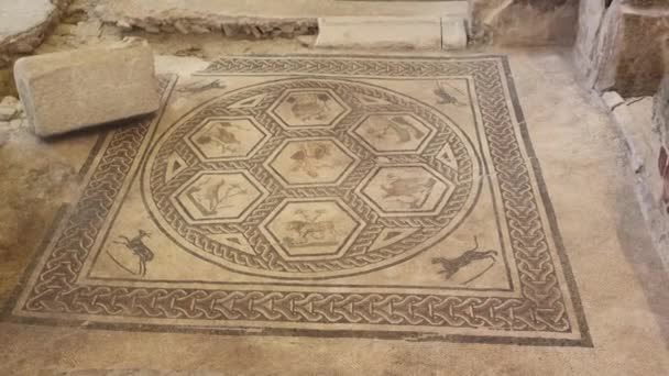 Archaeological Excavation Mosaics Roman House Domus Del Chirurgo Rimini Italy — Wideo stockowe