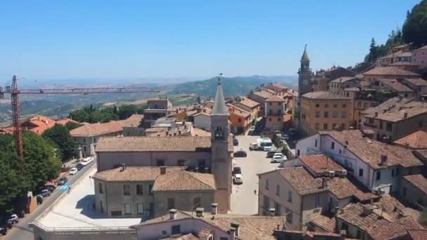 San Marino Cumhuriyeti Nin Cableway Manzarası Yüksek Kalite Görüntü — Stok video