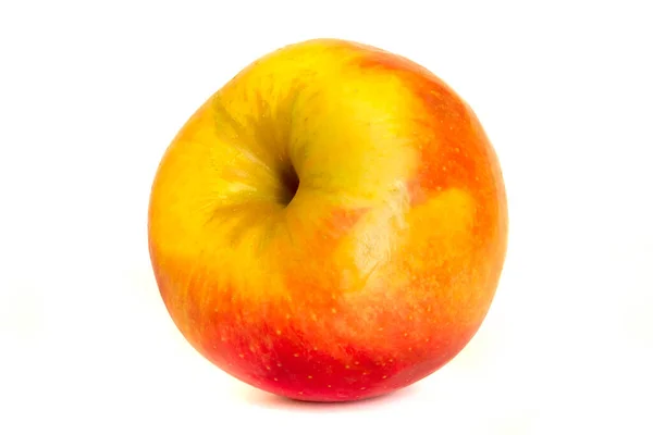 Świeże Dojrzałe Jabłko Wyizolowane Białym Tle — Zdjęcie stockowe