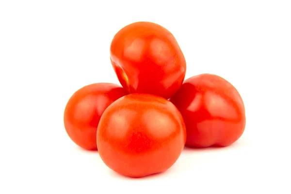 Groep Van Rode Tomaten Geïsoleerd Witte Achtergrond — Stockfoto