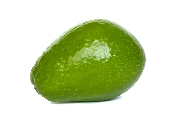 Single Whole Fresh Avocado Isolated White Background — Φωτογραφία Αρχείου