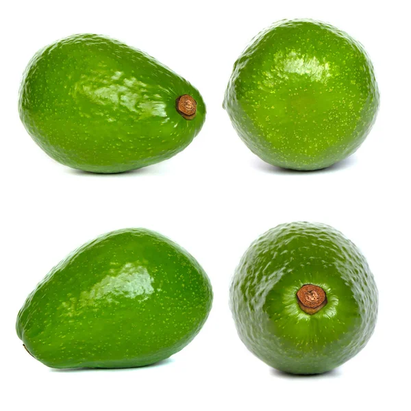 Avocado Kollektion Isoliert Auf Weißem Hintergrund Studiodreh Mit Avocado — Stockfoto