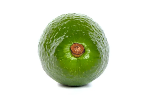 Frische Grüne Avocado Isoliert Auf Weißem Hintergrund — Stockfoto