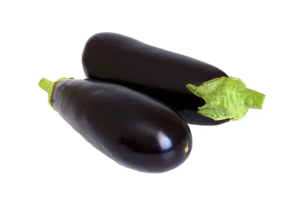 Plantaardige Aubergine Aubergine Geïsoleerd Een Witte Achtergrond Uitsnede — Stockfoto