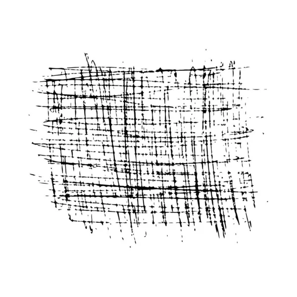 スクイブル正方形の形状 手描きの鉛筆ライン クロスハッチングブラシストローク 落書きインクペンスクリブル形状 墨ペン傷 — ストックベクタ