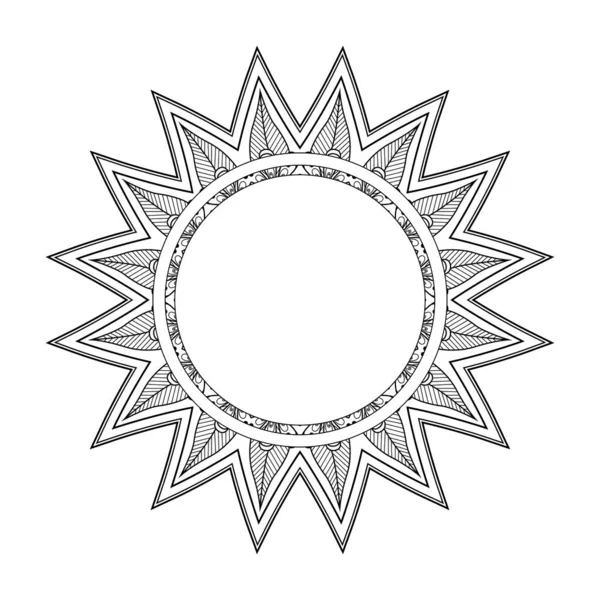 曼陀罗圆形装饰图案 装饰的框架 抽象的背景 老式装饰元素 矢量说明 — 图库矢量图片