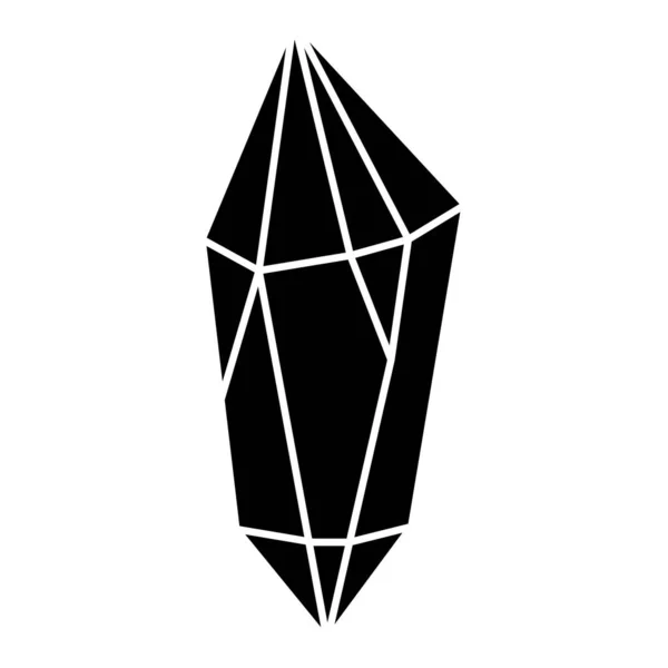 Μαύρο Γεωμετρικό Κρυσταλλικό Στοιχείο Σχεδιασμού Πολύγωνα Εικόνα Από Πέτρα Πολύτιμων — Διανυσματικό Αρχείο