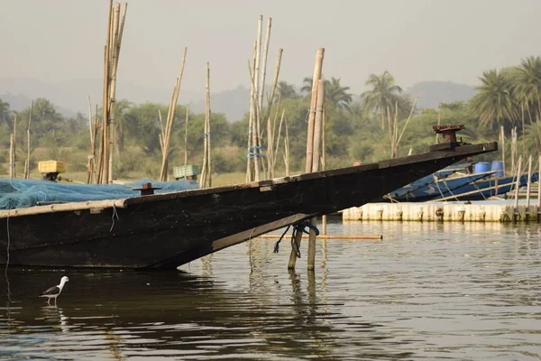 Boeg Van Een Vissersboot Bij Chilika Lake — Stockfoto