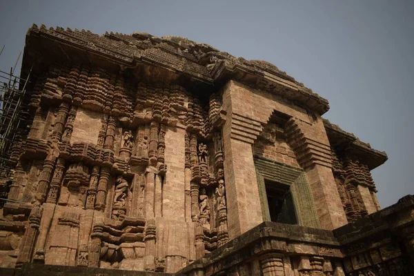 Konark Odisha Índia Março 2022 Peças Renovadas Templo Sol Konark — Fotografia de Stock