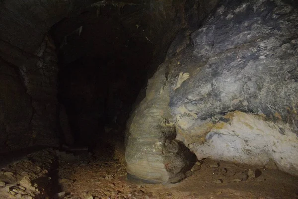 Stalagmietenformatie Lijkt Olifantenkop Kotumbsar Grot Bij Kanger Valley National Park — Stockfoto