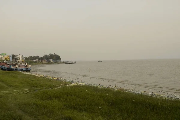 Hoogli Rivier Zijaanzicht Diamant Haven West Bengal India — Stockfoto