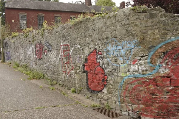 Cork Ireland July 2022 Graffiti Weathered Wall — Fotografia de Stock