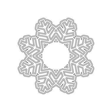 Beyaz arka planda kar tanesi boyası. Vektör. 