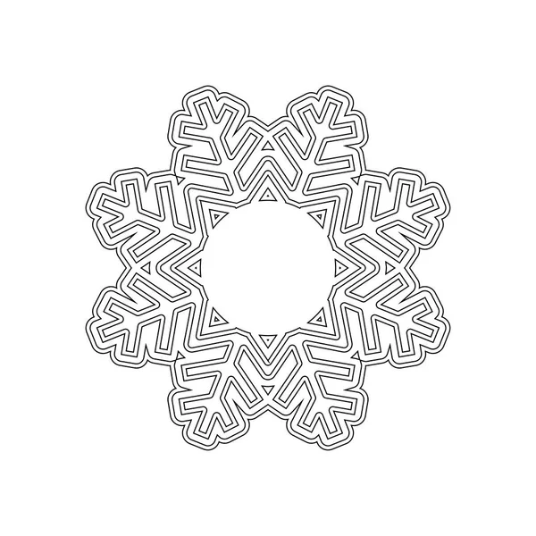 Copo Nieve Para Colorear Sobre Fondo Blanco Vector — Vector de stock