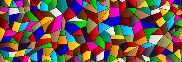 Soyut geometrik şekilli lekeli cam kilise. Kusursuz boyalı cam.. 