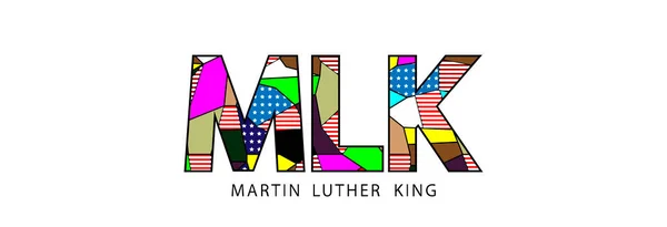 Martin Luther King Day Typographie Eps10 Lettres Multicolores Mlk — Image vectorielle