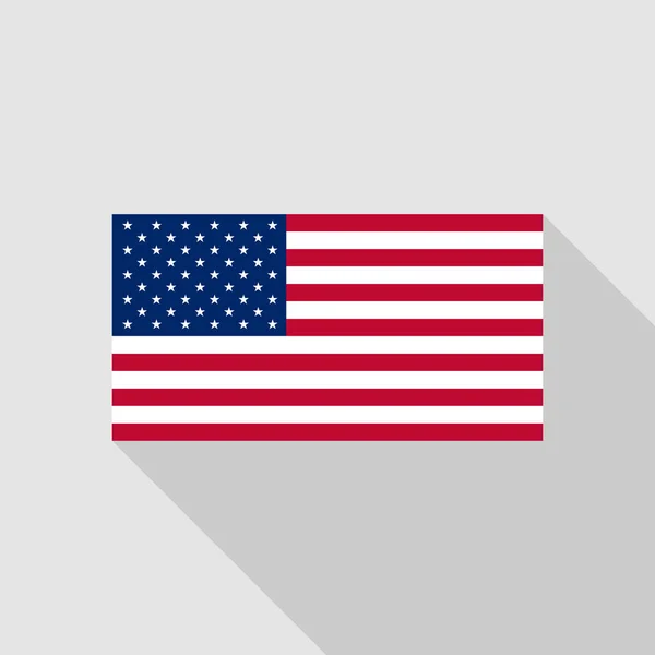 Drapeau Des États Unis Amérique Ombre Drapeau — Image vectorielle