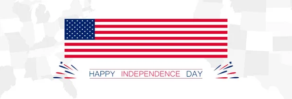 独立記念日とアメリカの国旗 — ストックベクタ