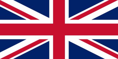 Büyük Britanya 'nın parlak ulusal bayrağı. Vektör pankartı.