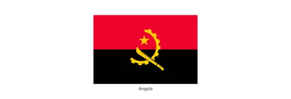 Nationale Vlag Van Angola Een Witte Achtergrond — Stockvector
