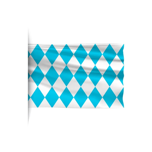 Oktoberfest Flag Blue White Rhombus White Background — Stockvector