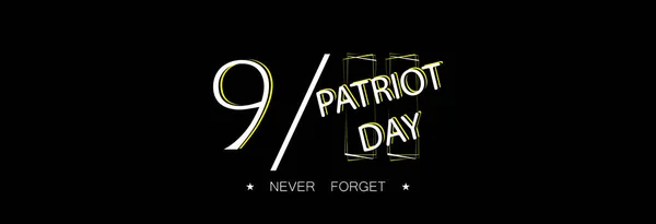 Patriot Day Usa Never Forget September 2001 — ストックベクタ