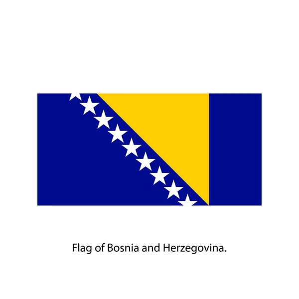 Nationaal Geel Blauw Met Witte Sterren Vlag Van Bosnië Herzegovina — Stockvector