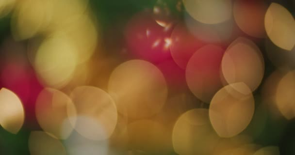 Bokeh bolas de luces de Navidad — Vídeos de Stock