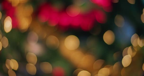 Bokeh festivo de luzes de Natal — Vídeo de Stock
