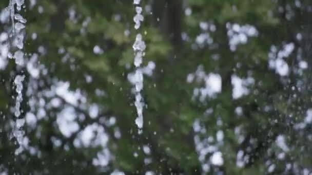 Rastreamento tiro de gotas de água caindo — Vídeo de Stock