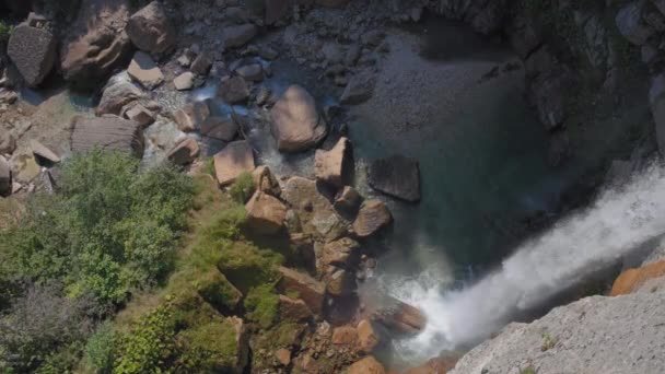 Bela paisagem cachoeira — Vídeo de Stock