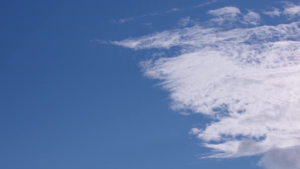 Белые слоистые облака, копипространство. — стоковое видео
