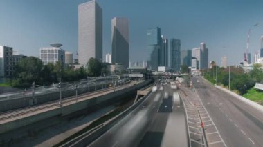 Tel Aviv şehir manzarasının zaman aşımı