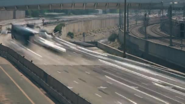 Timelapse de la circulation sur une autoroute — Video