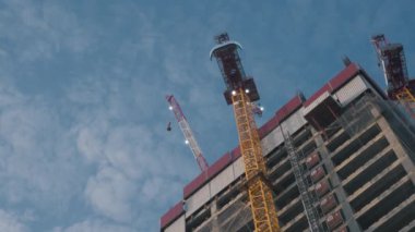 Kule vinçleri şantiyede çalışıyor