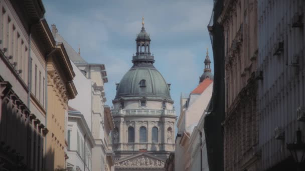 Timelapse Stephens Basilica Budapest Hungary Zpomalený Pohyb — Stock video