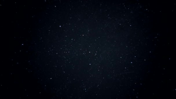 Красивый Ночной Фон Неба Полный Звезд Время Падения Метеорита Timelapse — стоковое видео