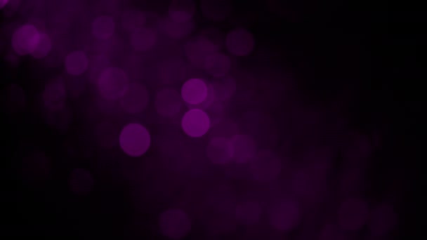 Пурпурные Частицы Боке Пыли Плавающие Воздухе Медленное Движение — стоковое видео