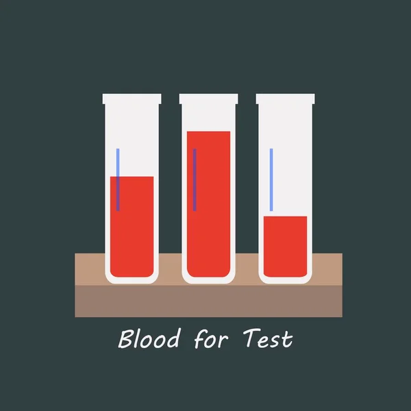 血液検査装置の試験管内に形成されるDna分子 医療の概念図 — ストックベクタ