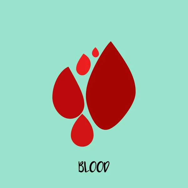 Bloddroppar Ikon Set Vektor Illustration Rött Blod Droppe Symboler — Stock vektor