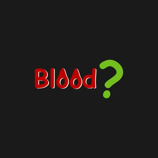 Behöver Blod Vektor Illustration Donera Blod Till Människoliv — Stock vektor