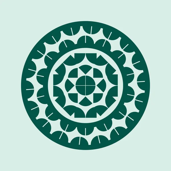 Islamski Projekt Konceptualny Mandala Niebieski Księżyc Gwiazda Koncepcja Mandala Wektor — Wektor stockowy