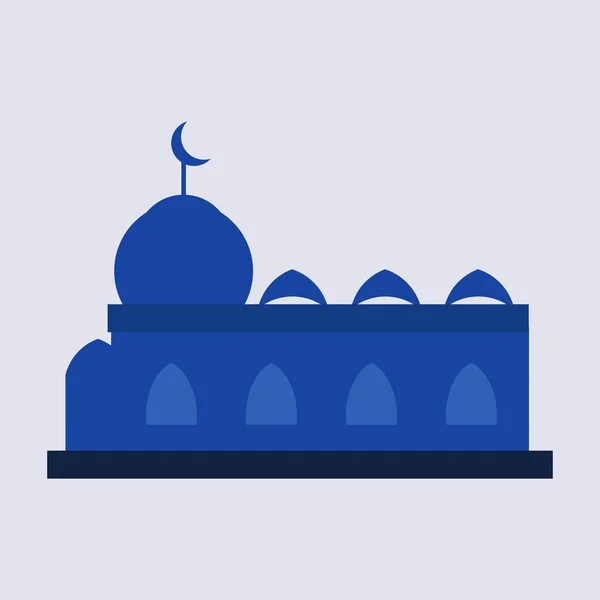 Moderne Flache Islamische Moschee Architektur Gebäude Islamische Graphik Verwandte Vermögenswerte — Stockvektor