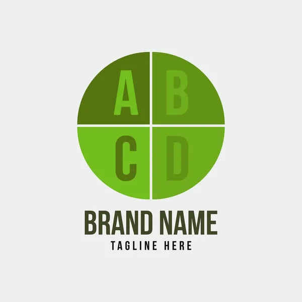 Abcd Logotype Vector Symbol Design Educational Logo Design Seamless Iconic — Stock Vector