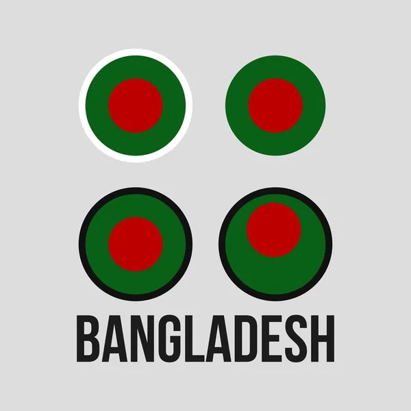 Bangladesh Bandeira Nacional Emblema Conceitual Adesivo Design Vetor Símbolo Verde —  Vetores de Stock