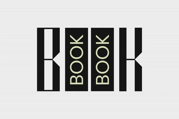 Livro Design Vetor Logotipo Conceitual Publicação Design Vetorial Conceito Livraria — Vetor de Stock