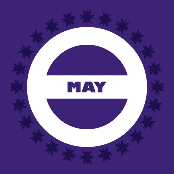 May Month Circle Shape Vector Illustration Conceptual Calendar Element — Vetor de Stock