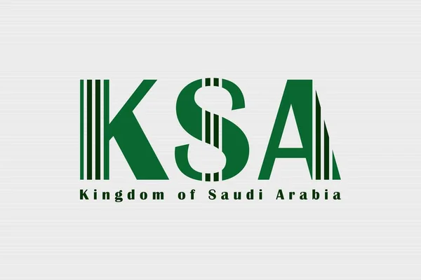 KSA, Suudi Arabistan Krallığı tipografi poster, afiş ve tişört tasarımı
