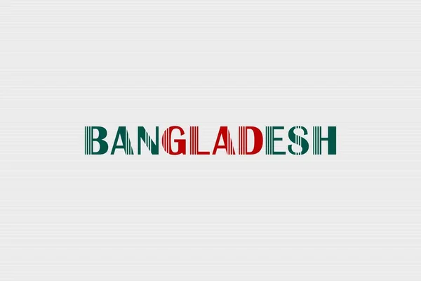 Bangladesh Design Vetorial Tipografia Texto Bangladesh Bandeira Nacional Conceito Texto —  Vetores de Stock