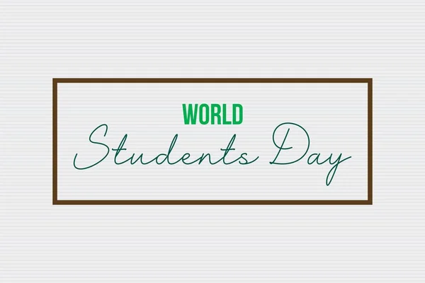 Hari Pelajar Sedunia Dalam Bingkai Rayakan Hari Pelajar Internasional Poster - Stok Vektor